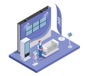 1906.i201.028.promotion exhibition expo stands isometric set